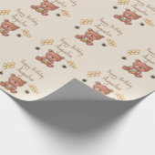 Niedlich Baby Honey Bear Cub Geschenkpapier (Ecke)