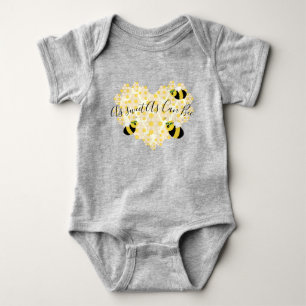 Niedlich Baby Honey Bee Honeycomb Herd mit Name Ba Strampler