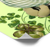 NIEDLICH BABY HUGGING RABBIT Irish St. Patrick's D Poster (Ecke)