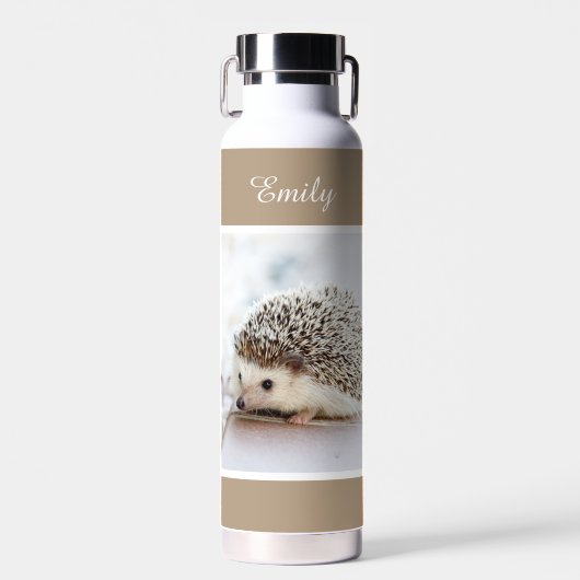 Niedlich Baby Igel Personalisiert Trinkflasche (Vorne)
