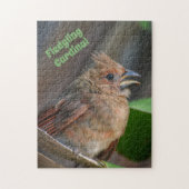 Niedlich Baby Kardinal Bird Fotografie-Natur Puzzle (Vertikal)