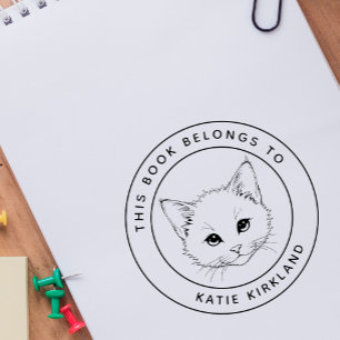 Niedlich Baby Kitten Dieses Buch gehört zum Namen Gummistempel
