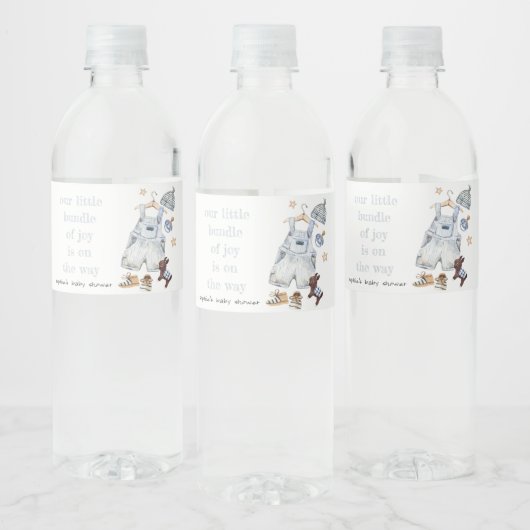 Niedlich Baby Kleidung Essentials Blue Boy Baby Du Wasserflaschenetikett (Flaschen)