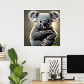 Niedlich Baby Koala Bear Baby's Kinderzimmer Room Poster (Heimbüro)