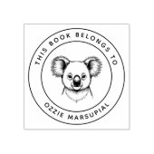 Niedlich Baby Koala Dieses Buch gehört zum Namen d Gummistempel (Prägung)