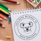 Niedlich Baby Koala Dieses Buch gehört zum Namen d Permastempel