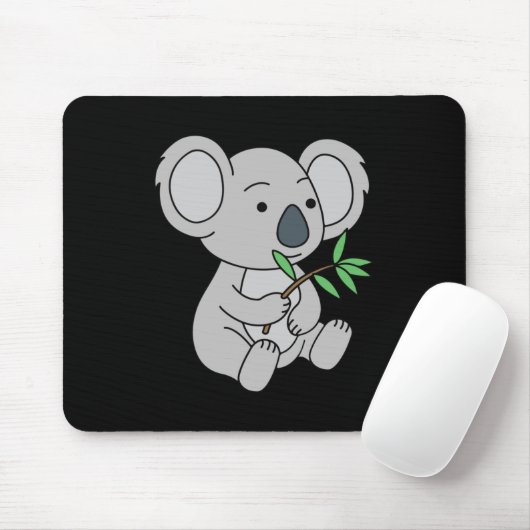 Niedlich Baby Koala mit Eukalyptus-Blätter Mousepad (Mit Mouse)