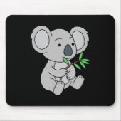 Niedlich Baby Koala mit Eukalyptus-Blätter Mousepad (Vorne)