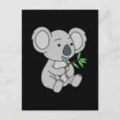 Niedlich Baby Koala mit Eukalyptus-Blätter Postkarte (Vorderseite)