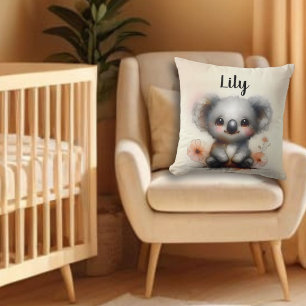 Niedlich Baby Koala Personalisierter Name Kissen