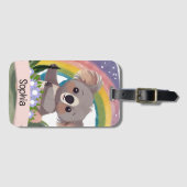 Niedlich Baby Koala Rainbow Individuelle Name Gepäckanhänger (Vorderseite (Horizontal))