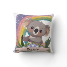 Niedlich Baby Koala Rainbow Individuelle Name