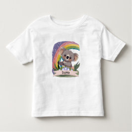 Niedlich Baby Koala Rainbow Individuelle Name Kleinkind T-shirt