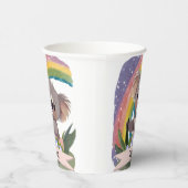 Niedlich Baby Koala Rainbow Individuelle Name Pappbecher (Rechts)