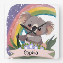 Niedlich Baby Koala Rainbow Individuelle Name