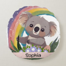 Niedlich Baby Koala Rainbow Individuelle Name