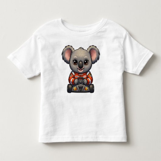 Niedlich Baby Koala Rennfahrer Kleinkind T-shirt (Vorderseite)