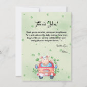 Niedlich Baby Lamb Baby Dusche Danke Karte (Vorderseite)