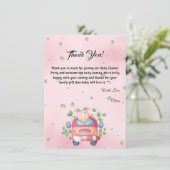 Niedlich Baby Lamb Baby Dusche Danke Karte (Stehend Vorderseite)