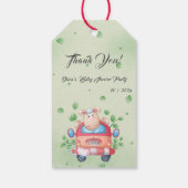 Niedlich Baby Lamb Baby Dusche Geschenkanhänger (Rückseite)