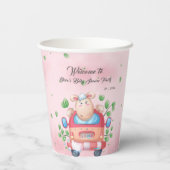 Niedlich Baby Lamb Baby Dusche Pappbecher (Rückseite)