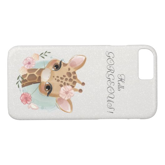 Niedlich Baby Liebe Glittery-Hello Gorgeous Case-Mate iPhone Hülle (Rückseite (Horizontal))