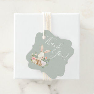 Niedlich Baby Liebe Kaninchen Babydusche Danke Geschenkanhänger