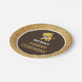 Niedlich Baby Lion Aqiqah Pappteller (Schrägansicht)