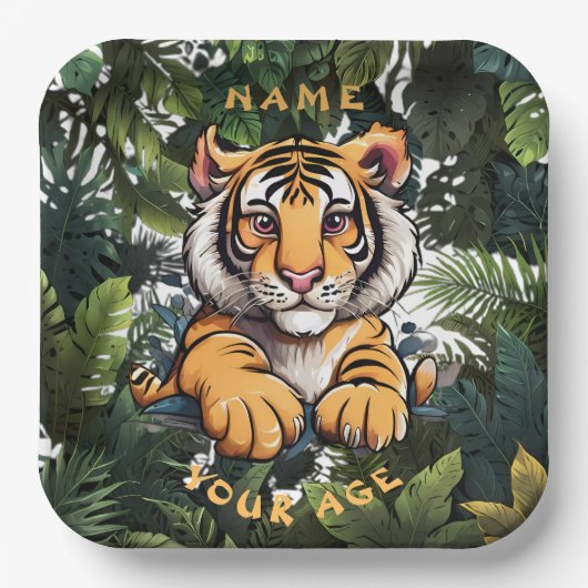 Niedlich Baby Lion Children Pappteller (Vorderseite)