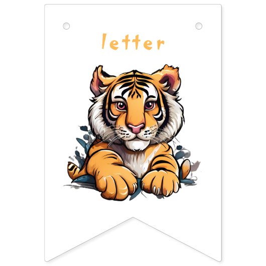 Niedlich Baby Lion Children Wimpelkette (Zweite Fahne)