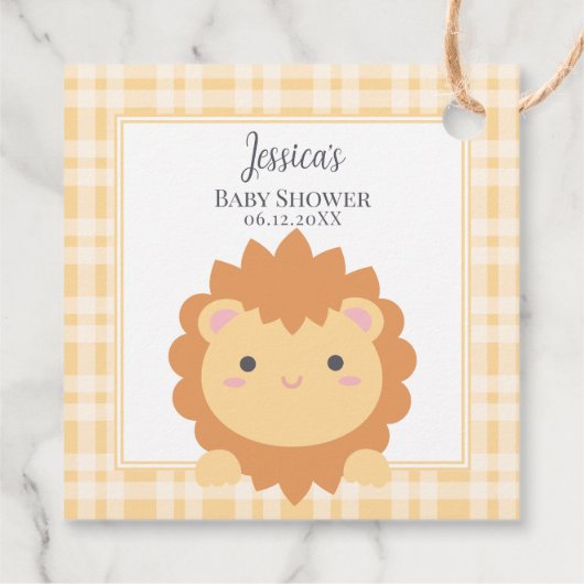 Niedlich Baby Lion Cub Jungle Animal Boy Baby Dusc Geschenkanhänger (Rückseite)