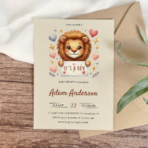 Niedlich Baby Lion - Es ist eine Baby-Dusche von B