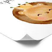 Niedlich Baby Lion Explain Kinderzimmer Poster (Ecke)