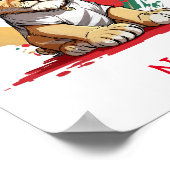 Niedlich Baby Lion Individuelle Name Poster (Ecke)