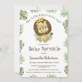 Niedlich Baby Lion King Watercolor Baby Sprinkle Einladung