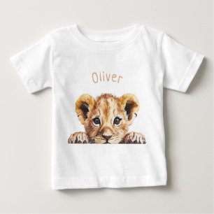 Niedlich Baby Lion Personalisiert Baby T-shirt