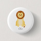 Niedlich Baby Lion Personalisiert Button (Vorderseite)