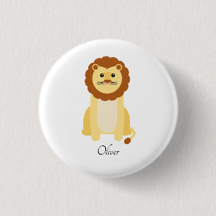 Niedlich Baby Lion Personalisiert Button