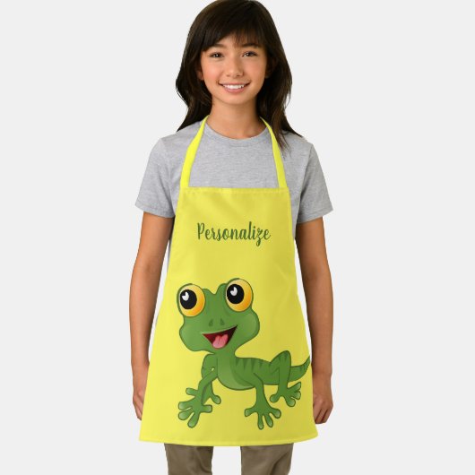 Niedlich Baby Lizard Gecko Kinder Personalisiert Schürze (Insitu)