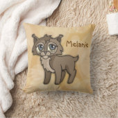 Niedlich Baby Lynx personalisierbar Kissen (Decke)