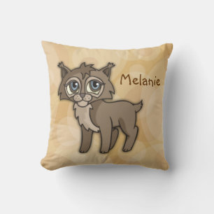 Niedlich Baby Lynx personalisierbar Kissen