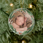 Niedlich Baby Magical First Christmas Foto Keramik Ornament<br><div class="desc">Niedlich Baby Magical First Christmas Foto</div>