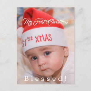 Niedlich Baby Mein erster Weihnachtsurlaub in der Feiertagspostkarte