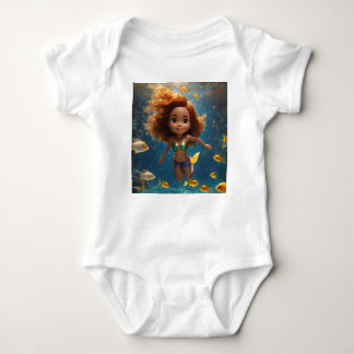 Niedlich Baby Mermaid Bodysuit Baby Strampler