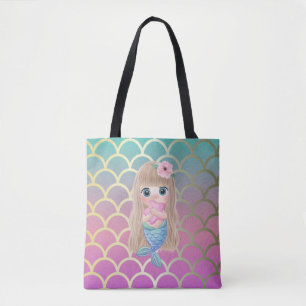 Niedlich Baby Mermaid Ombre Mermaid Schwanz Scales Tasche
