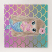 Niedlich Baby Mermaid Ombre Mermaid Teil Scales Puzzle (Horizontal)