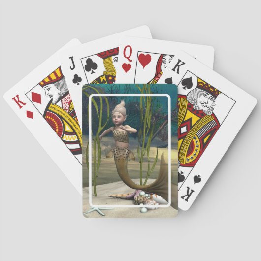 Niedlich Baby Mermaid Spielkarten (Rückseite)