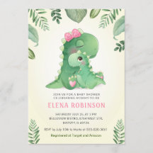Niedlich Baby Mommy Dinosaur Girl Babydusche Sprin