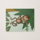 Niedlich Baby Monkey Cartoon Puzzle (Horizontal)