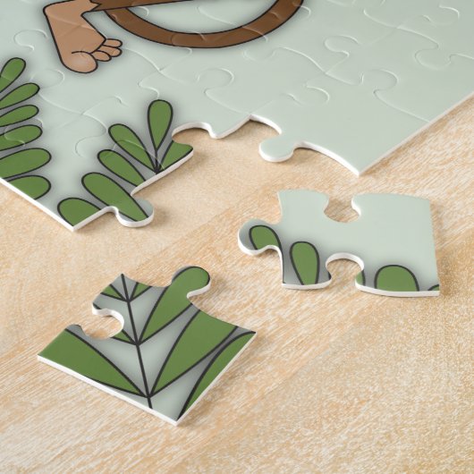 Niedlich Baby Monkey Cartoon Puzzle (Seite)